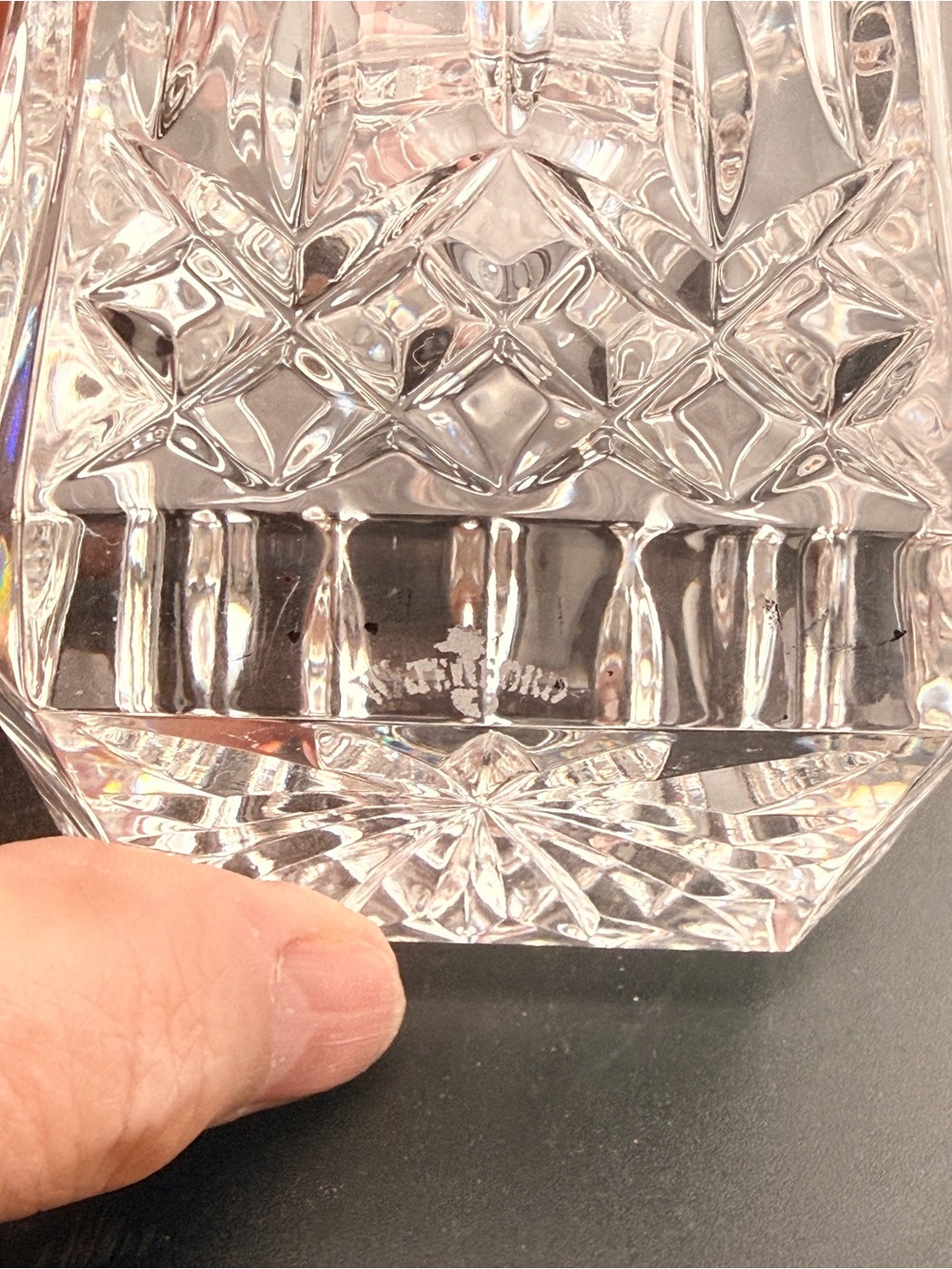 WATERFORD Crystal Lismore Square 2.5" Cube Candle Stick & Tea Light Holder - Picture 3 of 4